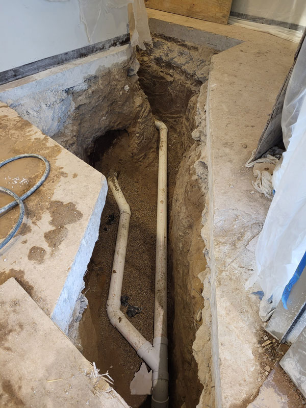 Basement Drain Line Repair